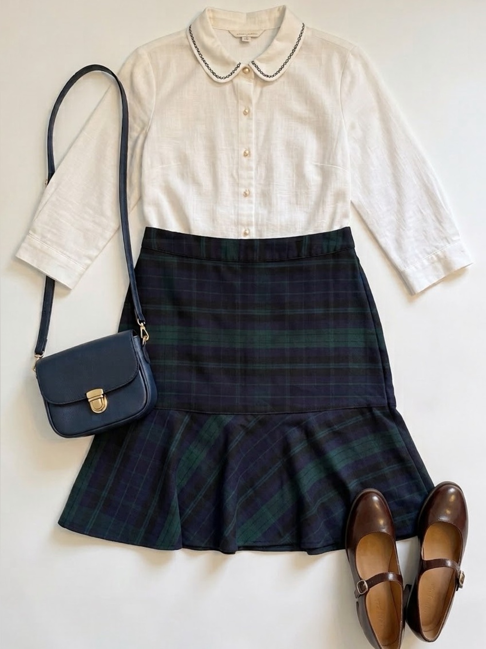 NWT GAP Plaid Skirt in Blue and Green